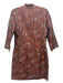 Sandro Size 3/L Brown, Red, Gray Polyester Blend Tiger Print Wrap dress Dress Brown, Red, Gray / 3/L