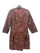 Sandro Size 3/L Brown, Red, Gray Polyester Blend Tiger Print Wrap dress Dress Brown, Red, Gray / 3/L