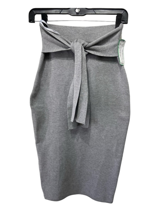 Sheike Size XS Gray Viscose Blend Knit Tie Waist Elastic Waist Midi Skirt Gray / XS