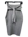 Sheike Size XS Gray Viscose Blend Knit Tie Waist Elastic Waist Midi Skirt Gray / XS