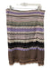 Missoni Size 10 Black, Purple, Green Polyamide Elastic Waist Striped Knit Skirt Black, Purple, Green / 10