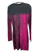 Christopher Kane Size M Black & Pink Viscose Raglan Snake Print Dress Black & Pink / M