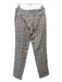 Armani Collezioni Size 4 White & Brown Plaid hook & zip Straight Trouser Pants White & Brown / 4