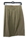 Theory Size 4 Olive Green Cotton Button Straight Knee Length Bound Pockets Skirt Olive Green / 4