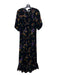 Othilia Size M Black & Multi Viscose & Polyester Floral Velvet Maxi Dress Black & Multi / M