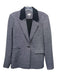 Ecru Size 6 Gray & Black Cotton & Polyester Front Pocket Button Ribbed Jacket Gray & Black / 6