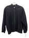 Saint Germain Size M/L Black Cotton Corduroy Gold Stud Zip Up Varsity Jacket Black / M/L