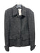 Rene Lezard Size 42 Black & White Wool Blend Tweed 3 button Front Pocket Jacket Black & White / 42