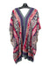 Johnny Was Size S Pink & Purple Print Silk Floral Tunic Stripe Smocked Waist Top Pink & Purple Print / S