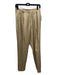 Emporio Armani Size 1 Gold Virgin Wool Blend Metallic Shimmer High Waist Pants Gold / 1