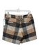 Rope Picnic Size 40 Beige & Gray Wool Blend Plaid Raw Edge Shorts Beige & Gray / 40