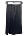 Olivier Theyskens Size 40/S Black Wool Metallic Thread Darted Side Slit Skirt Black / 40/S