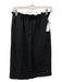 Pomandere Size S Black Cotton Blend Baker Pockets Elastic Waist Skirt Black / S