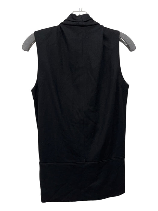 Helmut Lang Size S/P Black Wool Sleeveless Wrap Front Drop Waist Top Black / S/P