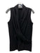 Helmut Lang Size S/P Black Wool Sleeveless Wrap Front Drop Waist Top Black / S/P