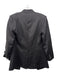 AYR Size 4 Black Viscose Long Sleeve Blazer Open Front Shoulder Pad Jacket Black / 4