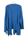 Eskandar Size M/L Blue Cotton Blend Knit Oversized 1 Button Pockets Sweater Blue / M/L