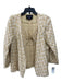 Lafayette 148 Size M Yellow & White Mohair & Wool Tweed Frayed Edge Jacket Yellow & White / M