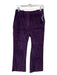 Altuzarra Size S Purple Velvet Pleated Cropped mid -rise Boot Cut Pants Purple / S