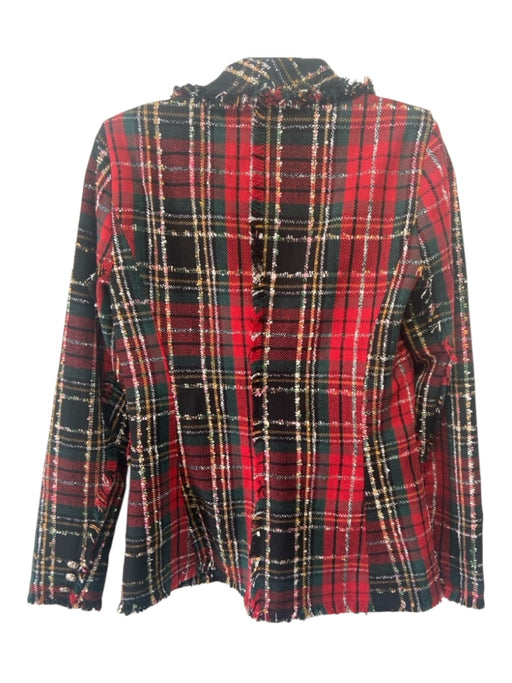 Rachel Zoe Size S Red, Green & Black Polyester & Acrylic Plaid Blazer Jacket Red, Green & Black / S