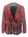 Rachel Zoe Size S Red, Green & Black Polyester & Acrylic Plaid Blazer Jacket Red, Green & Black / S