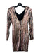 Dress the Population Size M Rose Gold & Brown Fully Sequined Low Back Mini Dress Rose Gold & Brown / M