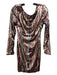 Dress the Population Size M Rose Gold & Brown Fully Sequined Low Back Mini Dress Rose Gold & Brown / M