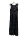 Belle Badgley Mischka Size 8 Black Polyester Sleeveless Zip Back Sequinned Dress Black / 8