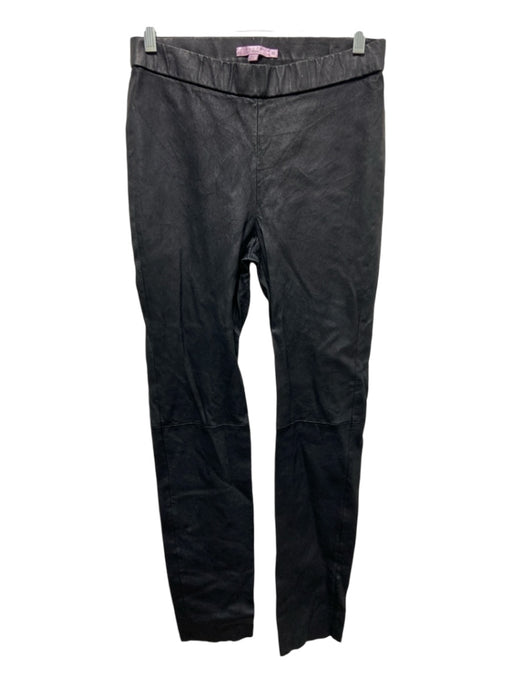 Calypso Size Medium Black Lamb leather High Rise Elastic Waist Paneled Pants Black / Medium