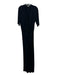 By Malene Birger Size M Black Polyester Wrap Short Sleeve Jumpsuit Black / M