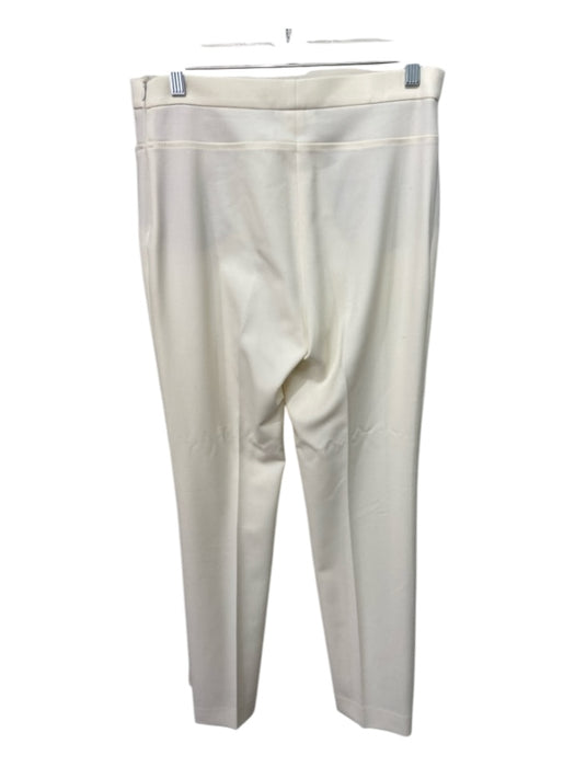 Akris Punto Size 6 Cream Poly Blend Mid Rise Trouser Pleat Detail Pants Cream / 6