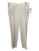 Akris Punto Size 6 Cream Poly Blend Mid Rise Trouser Pleat Detail Pants Cream / 6