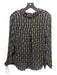 L'agence Size XS Black & Beige Silk Abstract Print Button Up Long Sleeve Top Black & Beige / XS