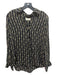 L'agence Size XS Black & Beige Silk Abstract Print Button Up Long Sleeve Top Black & Beige / XS