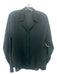 theysken's theory Size M Dark Green Polyester Semi Sheer Button Up Collar Top Dark Green / M