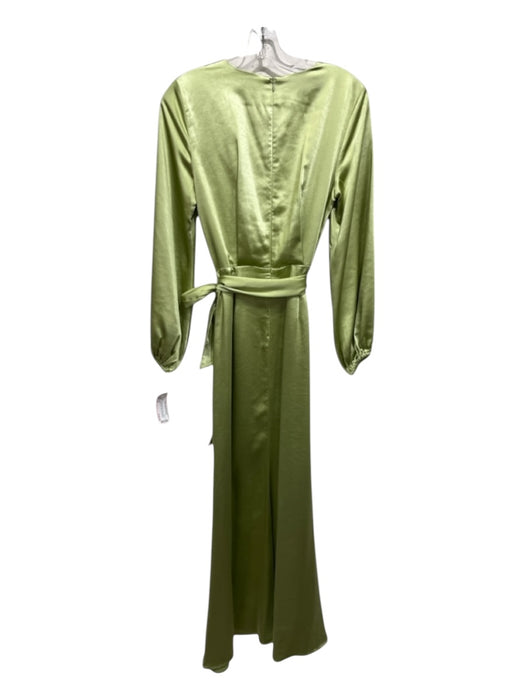 Elliatt Size XS Light Green Polyester Surplice Back Zip Long Sleeve Gown Light Green / XS