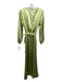 Elliatt Size XS Light Green Polyester Surplice Back Zip Long Sleeve Gown Light Green / XS