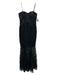 Aidan Size 0 Black Nylon & Polyester Lace Overlay Sweetheart Neckline Gown Black / 0