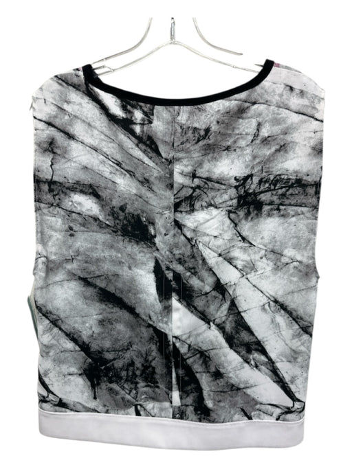 Helmut Lang Size S White, Pink, Black Polyester Abstract Print Sleeveless Top White, Pink, Black / S