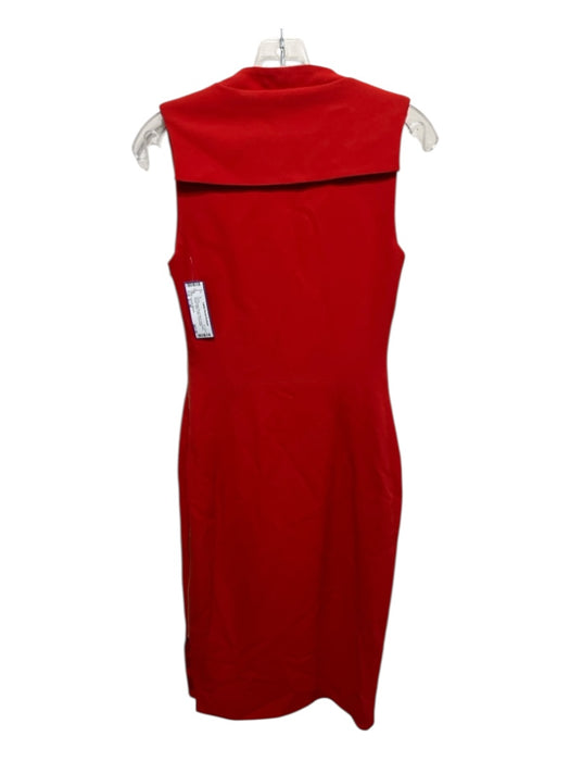 Antonio Berardi Size S / 40 Red Orange Rayon Blend Asymmetric Sheath Dress Red Orange / S / 40