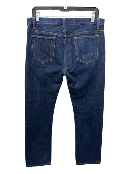 A.P.C Size 32 Med Dark Wash Cotton Denim Mid Rise Contrast Stiching Jeans Med Dark Wash / 32