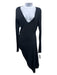 James Perse Size 3 Black Cotton Long Sleeve V Neck Fitted Maxi Dress Black / 3