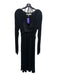 Schumacher Size Large Black Viscose & wool Long Sleeve Fabric Block Dress Black / Large