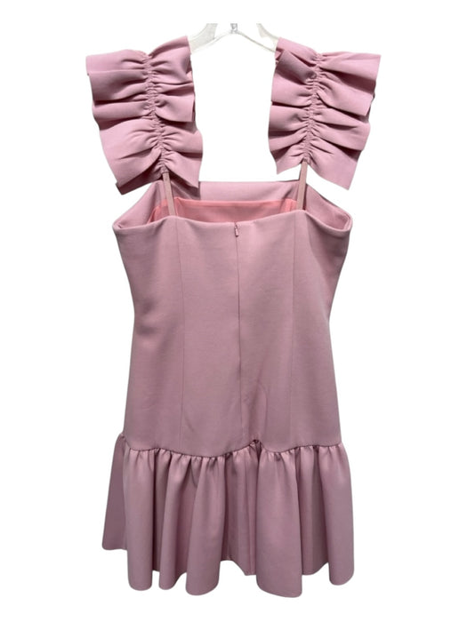 Elliatt Size M Pink Polyester Blend Drop Waist Ruffle Straps Mini Dress Pink / M