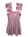 Elliatt Size M Pink Polyester Blend Drop Waist Ruffle Straps Mini Dress Pink / M