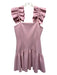 Elliatt Size M Pink Polyester Blend Drop Waist Ruffle Straps Mini Dress Pink / M