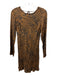 Bella Dahl Size S Brown & Black Viscose Blend Tie Back Leopard Print Mini Dress Brown & Black / S