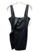 Nanushka Size M Black PU leather Straight Neckline Oversized Ruffle Mini Dress Black / M