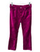 Free People Size 26 Magenta Pink Cotton Blend Crushed Velvet Mid Rise Pants Magenta Pink / 26