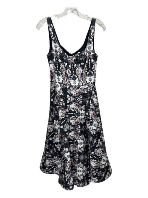 Chloe Kristyn Size 4 Black, White & Cream No Fabric Tag Sleeveless Floral Dress Black, White & Cream / 4